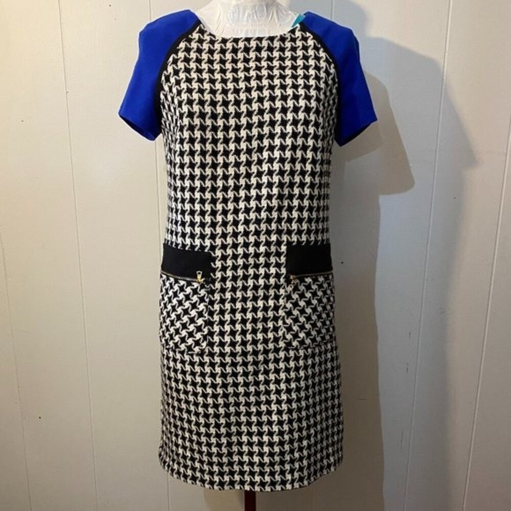 ICE Vintage Style BOHO Houndstooth Fitted Dress Size 6